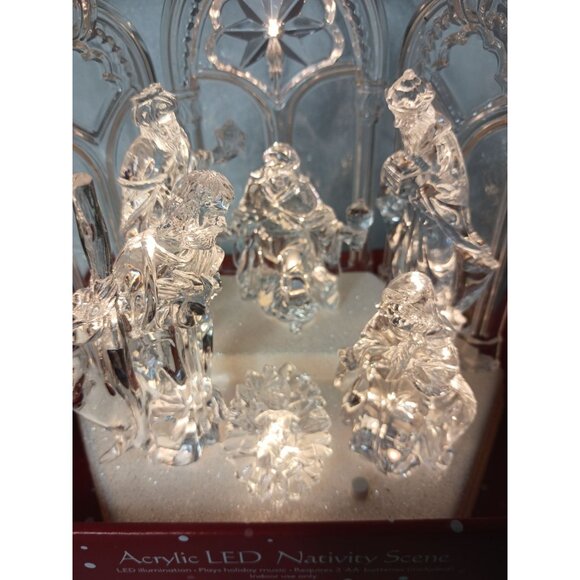 GCI Acrylic LED Nativity Scene With Holiday Music Indoor 7.75 inch - Picture 4 of 10